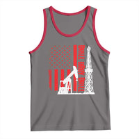 Drill Baby Drill American Flag Tank Top Distressed Oil Rig Oildfield Energy Industry - Wonder Print Shop