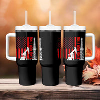 Drill Baby Drill American Flag Tumbler With Handle Distressed Oil Rig Oildfield Energy Industry - Wonder Print Shop