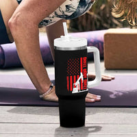 Drill Baby Drill American Flag Tumbler With Handle Distressed Oil Rig Oildfield Energy Industry - Wonder Print Shop