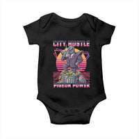 Retro City Hustle Pigeon Power Baby Onesie Funny 80s Style Money Bird Gangsta - Wonder Print Shop
