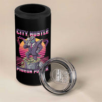 Retro City Hustle Pigeon Power 4 in 1 Can Cooler Tumbler Funny 80s Style Money Bird Gangsta - Wonder Print Shop