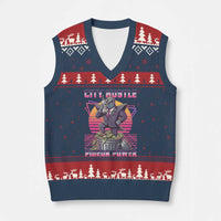 Retro City Hustle Pigeon Power V-Neck Knit Sweater Vest Funny 80s Style Money Bird Gangsta - Wonder Print Shop