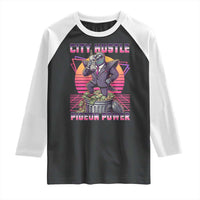 Retro City Hustle Pigeon Power Raglan Shirt Funny 80s Style Money Bird Gangsta - Wonder Print Shop