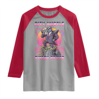 Retro City Hustle Pigeon Power Raglan Shirt Funny 80s Style Money Bird Gangsta - Wonder Print Shop