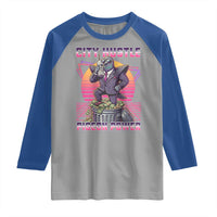 Retro City Hustle Pigeon Power Raglan Shirt Funny 80s Style Money Bird Gangsta - Wonder Print Shop