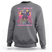 Retro City Hustle Pigeon Power Sweatshirt Funny 80s Style Money Bird Gangsta - Wonder Print Shop