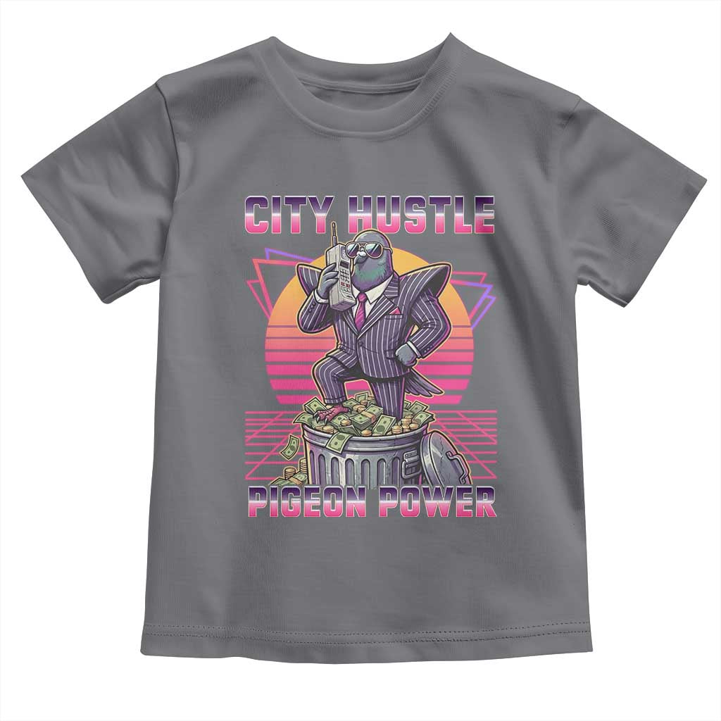Retro City Hustle Pigeon Power Toddler T Shirt Funny 80s Style Money Bird Gangsta - Wonder Print Shop