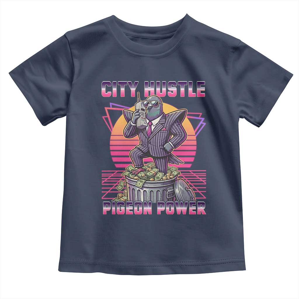 Retro City Hustle Pigeon Power Toddler T Shirt Funny 80s Style Money Bird Gangsta - Wonder Print Shop