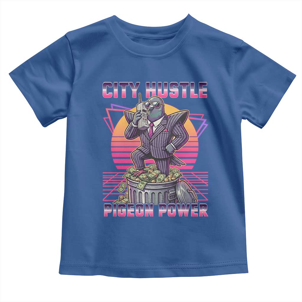 Retro City Hustle Pigeon Power Toddler T Shirt Funny 80s Style Money Bird Gangsta - Wonder Print Shop