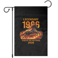 Legendary 1966 Year of the Fire Horse Garden Flag Fiery 2026 Zodiac Birthday Gift - Wonder Print Shop