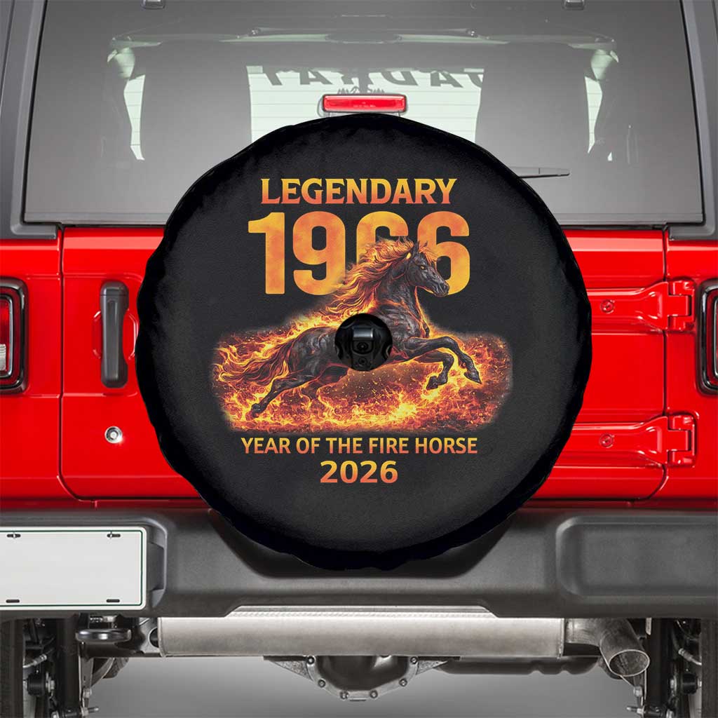Legendary 1966 Year of the Fire Horse Spare Tire Cover Fiery 2026 Zodiac Birthday Gift - Wonder Print Shop