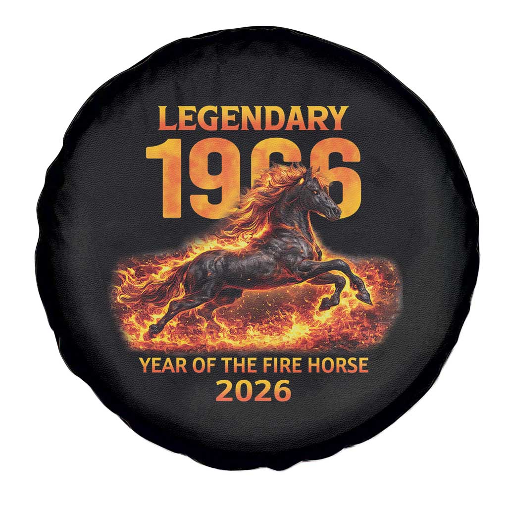 Legendary 1966 Year of the Fire Horse Spare Tire Cover Fiery 2026 Zodiac Birthday Gift - Wonder Print Shop