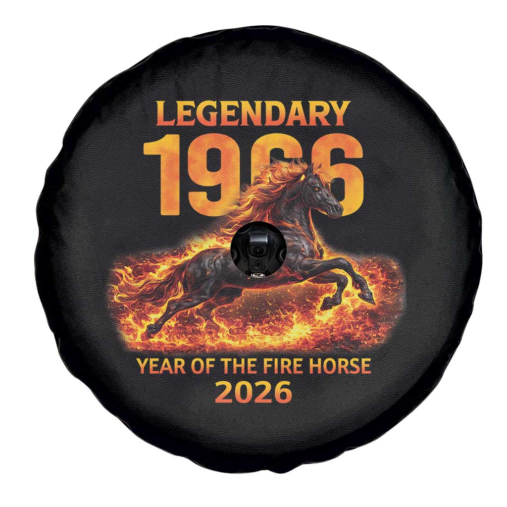 Legendary 1966 Year of the Fire Horse Spare Tire Cover Fiery 2026 Zodiac Birthday Gift - Wonder Print Shop