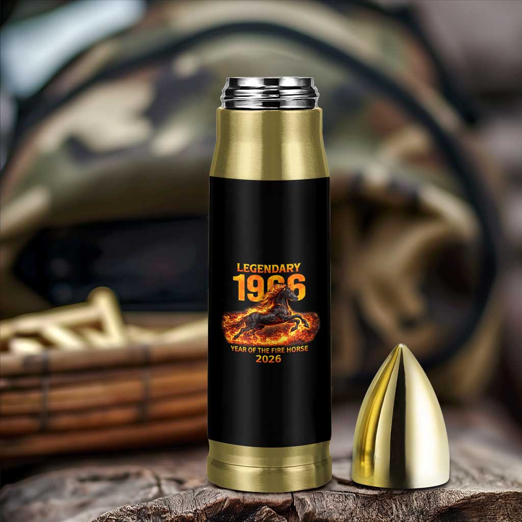 Legendary 1966 Year of the Fire Horse Bullet Tumbler Fiery 2026 Zodiac Birthday Gift - Wonder Print Shop