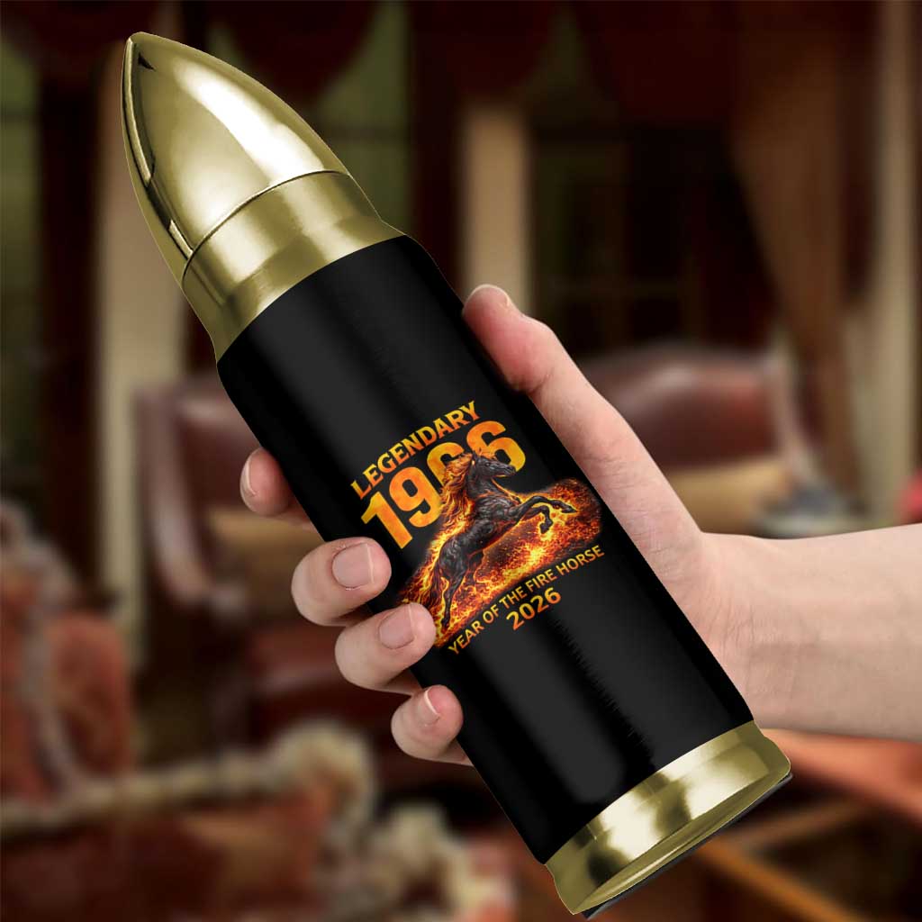 Legendary 1966 Year of the Fire Horse Bullet Tumbler Fiery 2026 Zodiac Birthday Gift - Wonder Print Shop