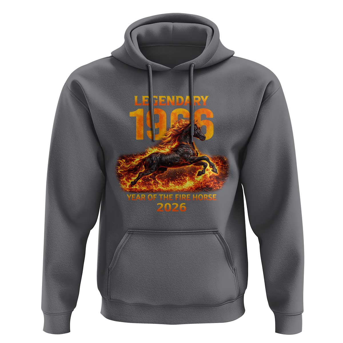 Legendary 1966 Year of the Fire Horse Hoodie Fiery 2026 Zodiac Birthday Gift - Wonder Print Shop