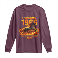 Legendary 1966 Year of the Fire Horse Long Sleeve Shirt Fiery 2026 Zodiac Birthday Gift - Wonder Print Shop
