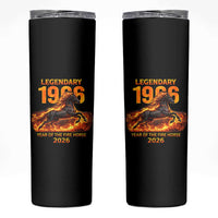 Legendary 1966 Year of the Fire Horse Skinny Tumbler Fiery 2026 Zodiac Birthday Gift - Wonder Print Shop