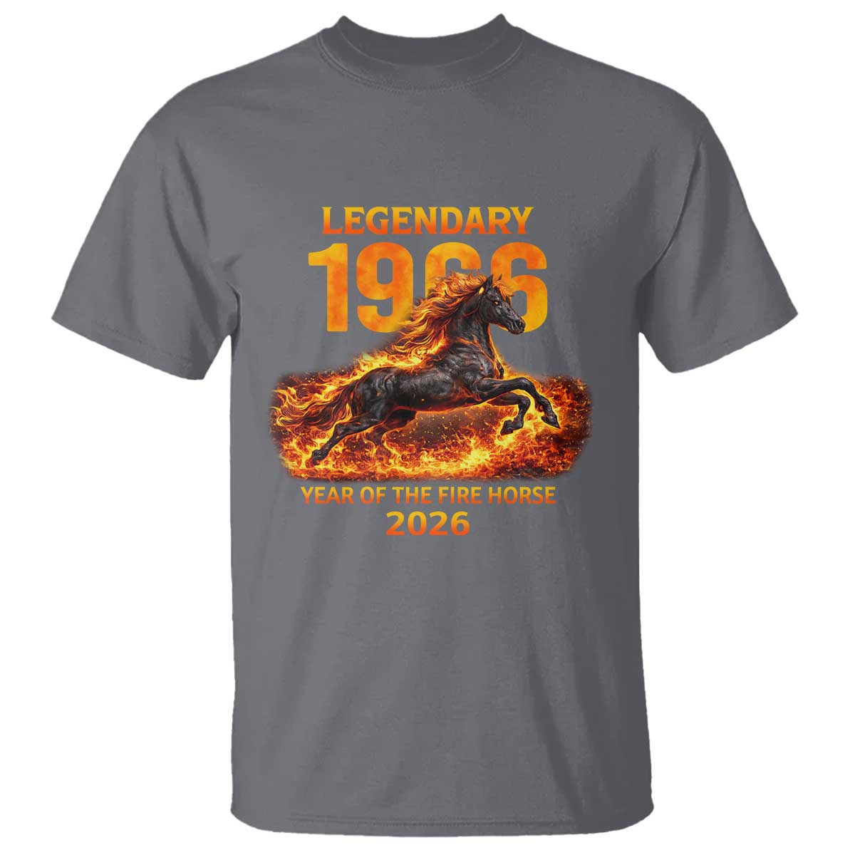 Legendary 1966 Year of the Fire Horse T Shirt Fiery 2026 Zodiac Birthday Gift - Wonder Print Shop