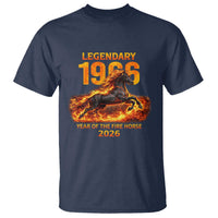 Legendary 1966 Year of the Fire Horse T Shirt Fiery 2026 Zodiac Birthday Gift - Wonder Print Shop