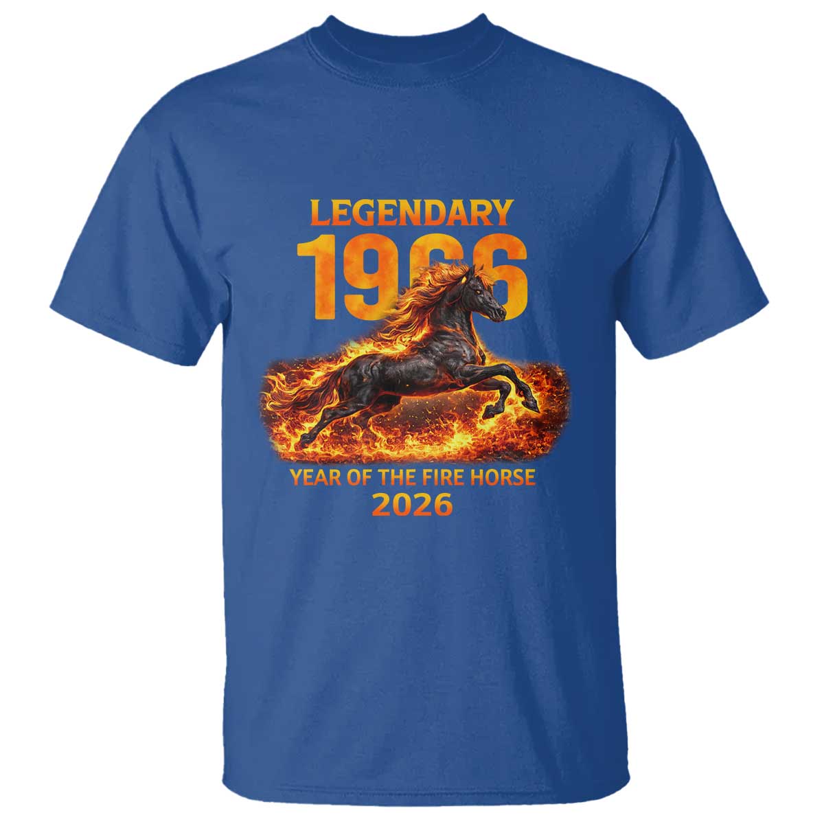 Legendary 1966 Year of the Fire Horse T Shirt Fiery 2026 Zodiac Birthday Gift - Wonder Print Shop