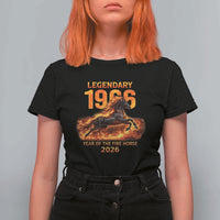 Legendary 1966 Year of the Fire Horse T Shirt For Women Fiery 2026 Zodiac Birthday Gift - Wonder Print Shop