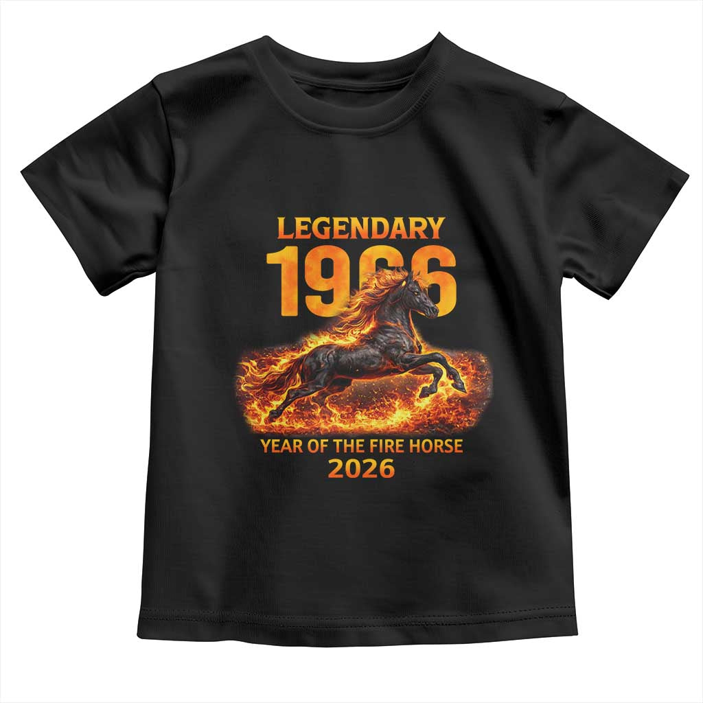 Legendary 1966 Year of the Fire Horse Toddler T Shirt Fiery 2026 Zodiac Birthday Gift - Wonder Print Shop
