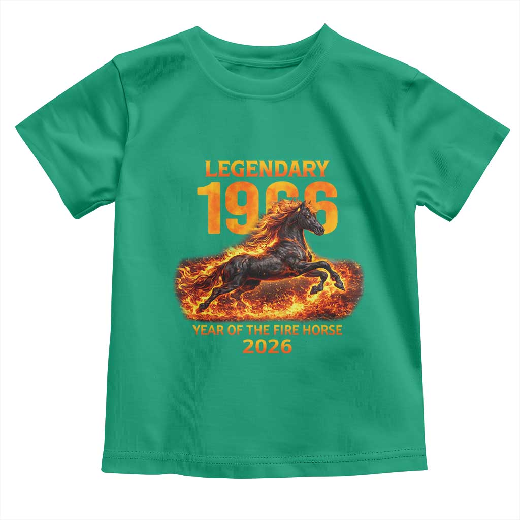 Legendary 1966 Year of the Fire Horse Toddler T Shirt Fiery 2026 Zodiac Birthday Gift - Wonder Print Shop