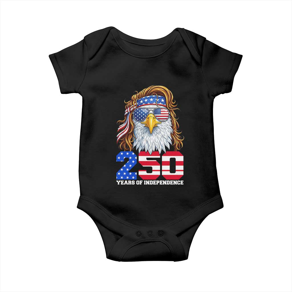250 Years of Independece Patriotic Eagle Baby Onesie 1776 2026 USA Flag 4th of July Semiquincentennial - Wonder Print Shop