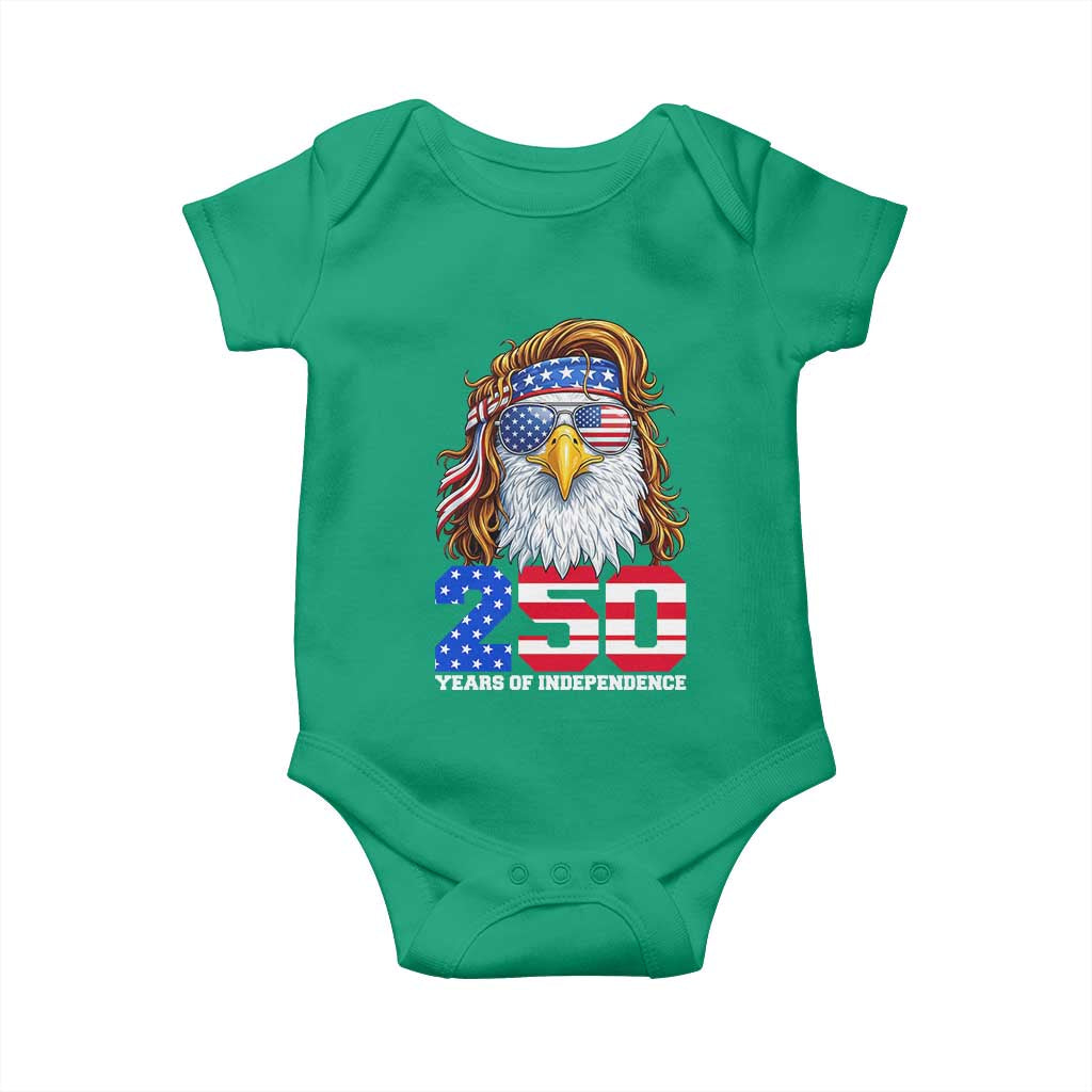 250 Years of Independece Patriotic Eagle Baby Onesie 1776 2026 USA Flag 4th of July Semiquincentennial - Wonder Print Shop