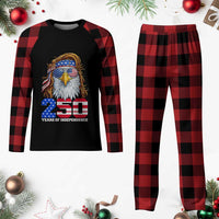 250 Years of Independece Patriotic Eagle Plaid Pajama Set 1776 2026 USA Flag 4th of July Semiquincentennial - Wonder Print Shop