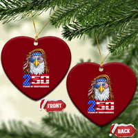250 Years of Independece Patriotic Eagle Ceramic Ornament 1776 2026 USA Flag 4th of July Semiquincentennial - Wonder Print Shop