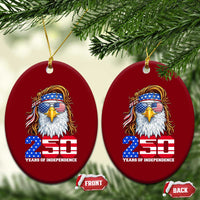 250 Years of Independece Patriotic Eagle Ceramic Ornament 1776 2026 USA Flag 4th of July Semiquincentennial - Wonder Print Shop
