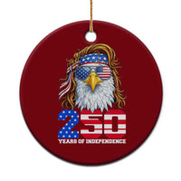 250 Years of Independece Patriotic Eagle Ceramic Ornament 1776 2026 USA Flag 4th of July Semiquincentennial - Wonder Print Shop