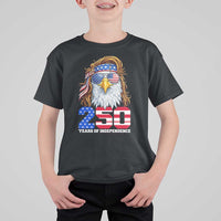 250 Years of Independece Patriotic Eagle T Shirt For Kid 1776 2026 USA Flag 4th of July Semiquincentennial - Wonder Print Shop