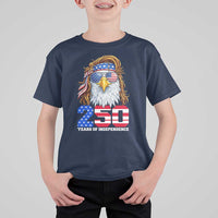 250 Years of Independece Patriotic Eagle T Shirt For Kid 1776 2026 USA Flag 4th of July Semiquincentennial - Wonder Print Shop