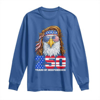 250 Years of Independece Patriotic Eagle Long Sleeve Shirt 1776 2026 USA Flag 4th of July Semiquincentennial - Wonder Print Shop