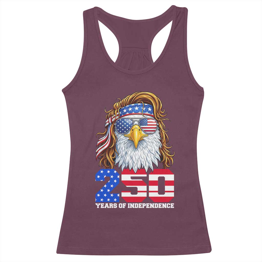 250 Years of Independece Patriotic Eagle Racerback Tank Top 1776 2026 USA Flag 4th of July Semiquincentennial - Wonder Print Shop