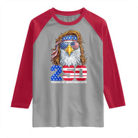250 Years of Independece Patriotic Eagle Raglan Shirt 1776 2026 USA Flag 4th of July Semiquincentennial - Wonder Print Shop