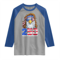 250 Years of Independece Patriotic Eagle Raglan Shirt 1776 2026 USA Flag 4th of July Semiquincentennial - Wonder Print Shop