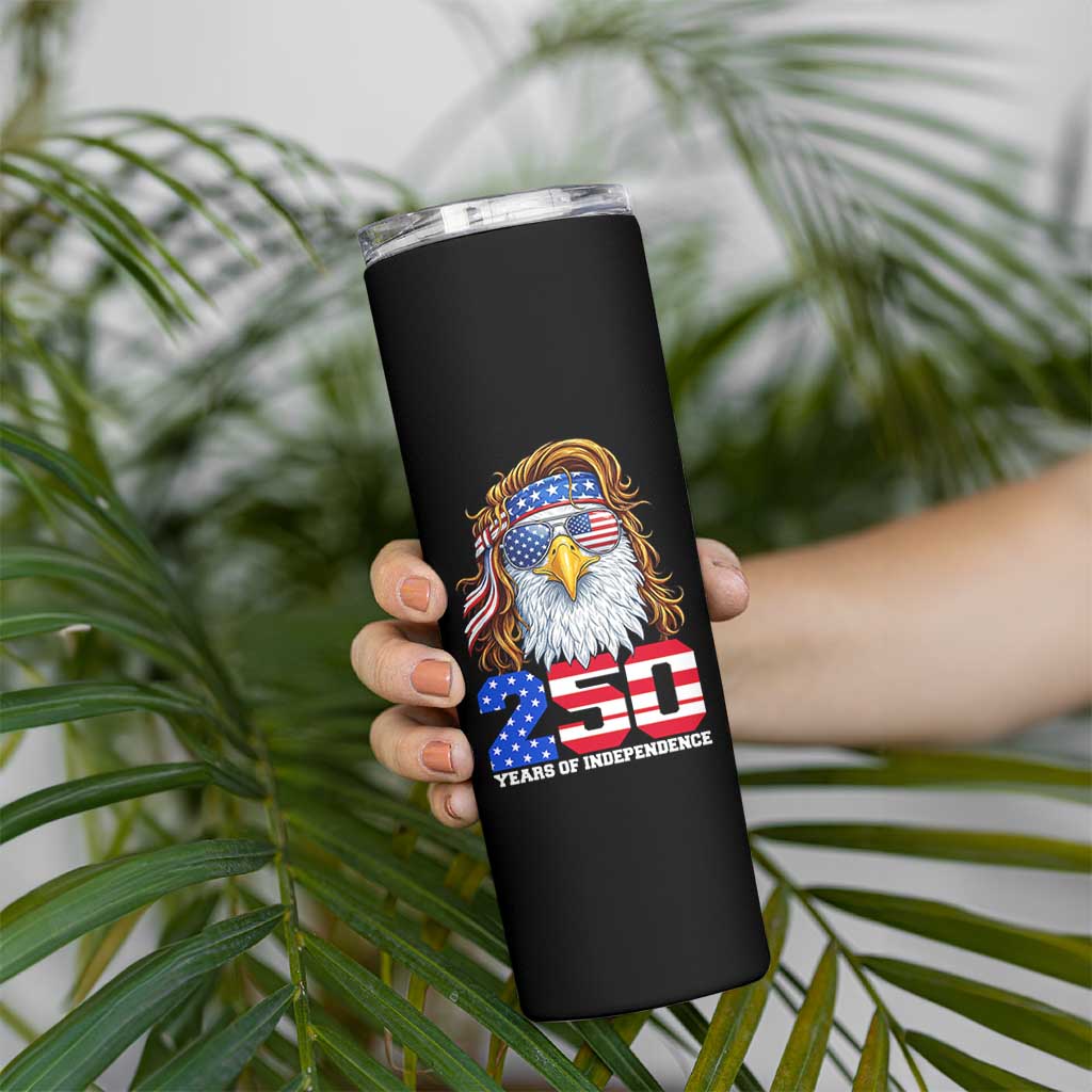 250 Years of Independece Patriotic Eagle Skinny Tumbler 1776 2026 USA Flag 4th of July Semiquincentennial - Wonder Print Shop