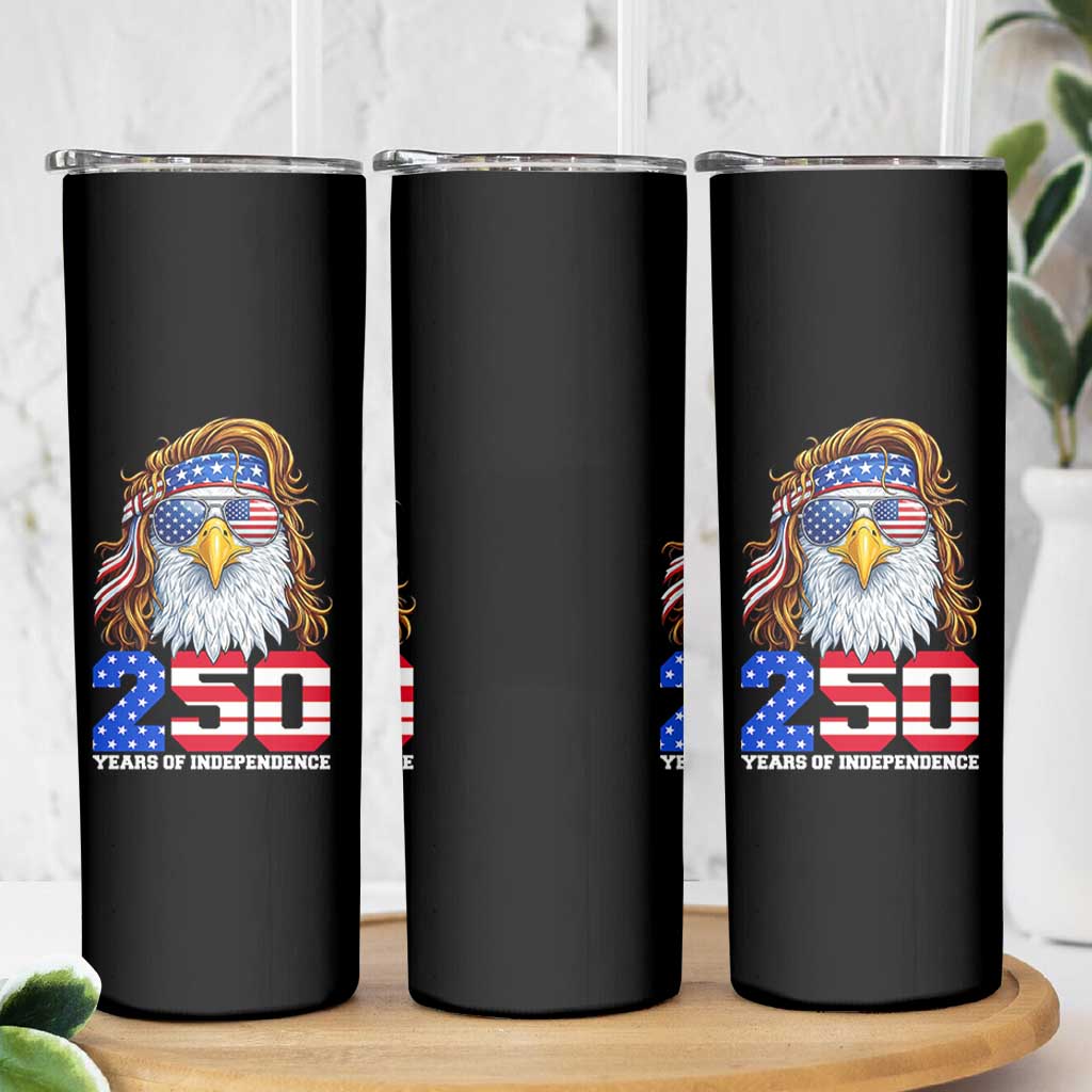 250 Years of Independece Patriotic Eagle Skinny Tumbler 1776 2026 USA Flag 4th of July Semiquincentennial - Wonder Print Shop