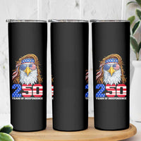 250 Years of Independece Patriotic Eagle Skinny Tumbler 1776 2026 USA Flag 4th of July Semiquincentennial - Wonder Print Shop