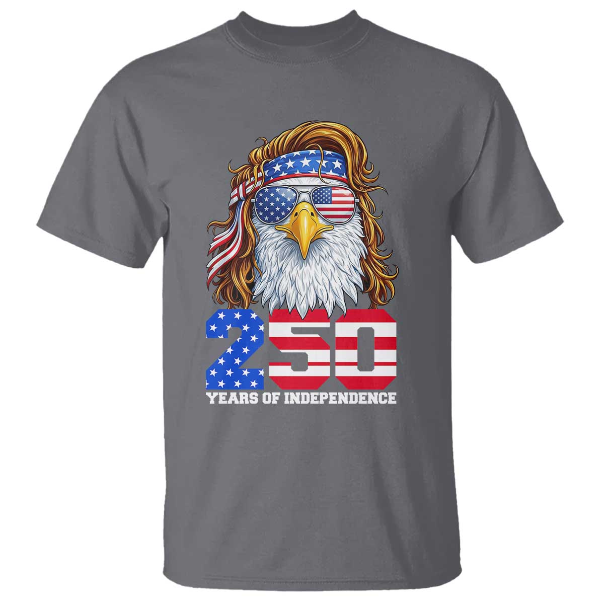 250 Years of Independece Patriotic Eagle T Shirt 1776 2026 USA Flag 4th of July Semiquincentennial - Wonder Print Shop