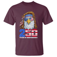 250 Years of Independece Patriotic Eagle T Shirt 1776 2026 USA Flag 4th of July Semiquincentennial - Wonder Print Shop
