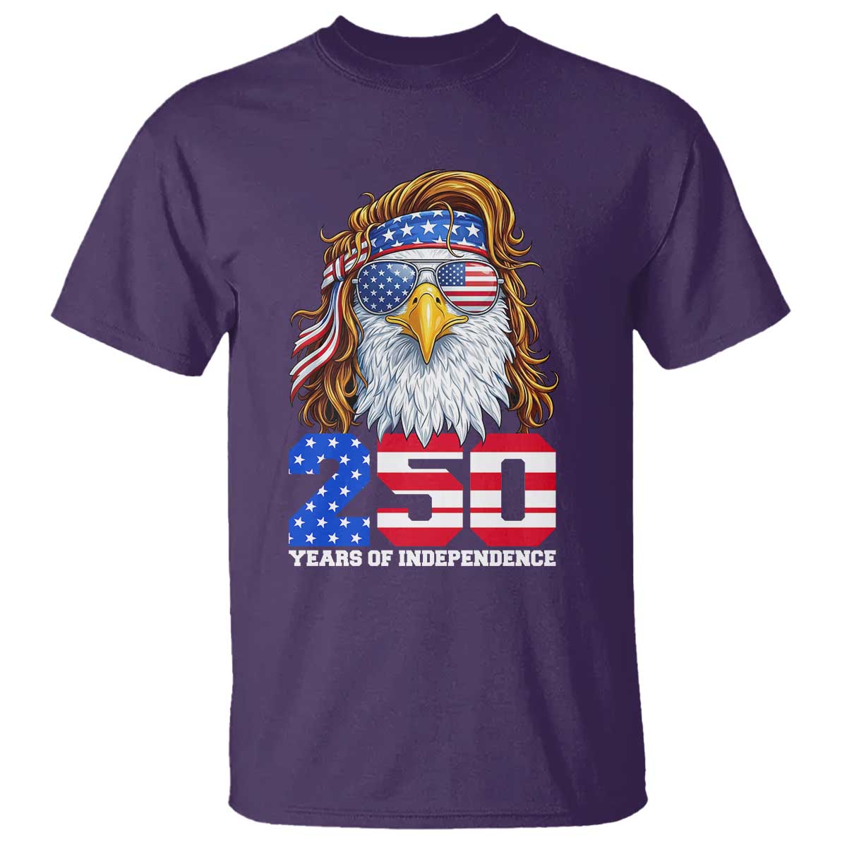 250 Years of Independece Patriotic Eagle T Shirt 1776 2026 USA Flag 4th of July Semiquincentennial - Wonder Print Shop
