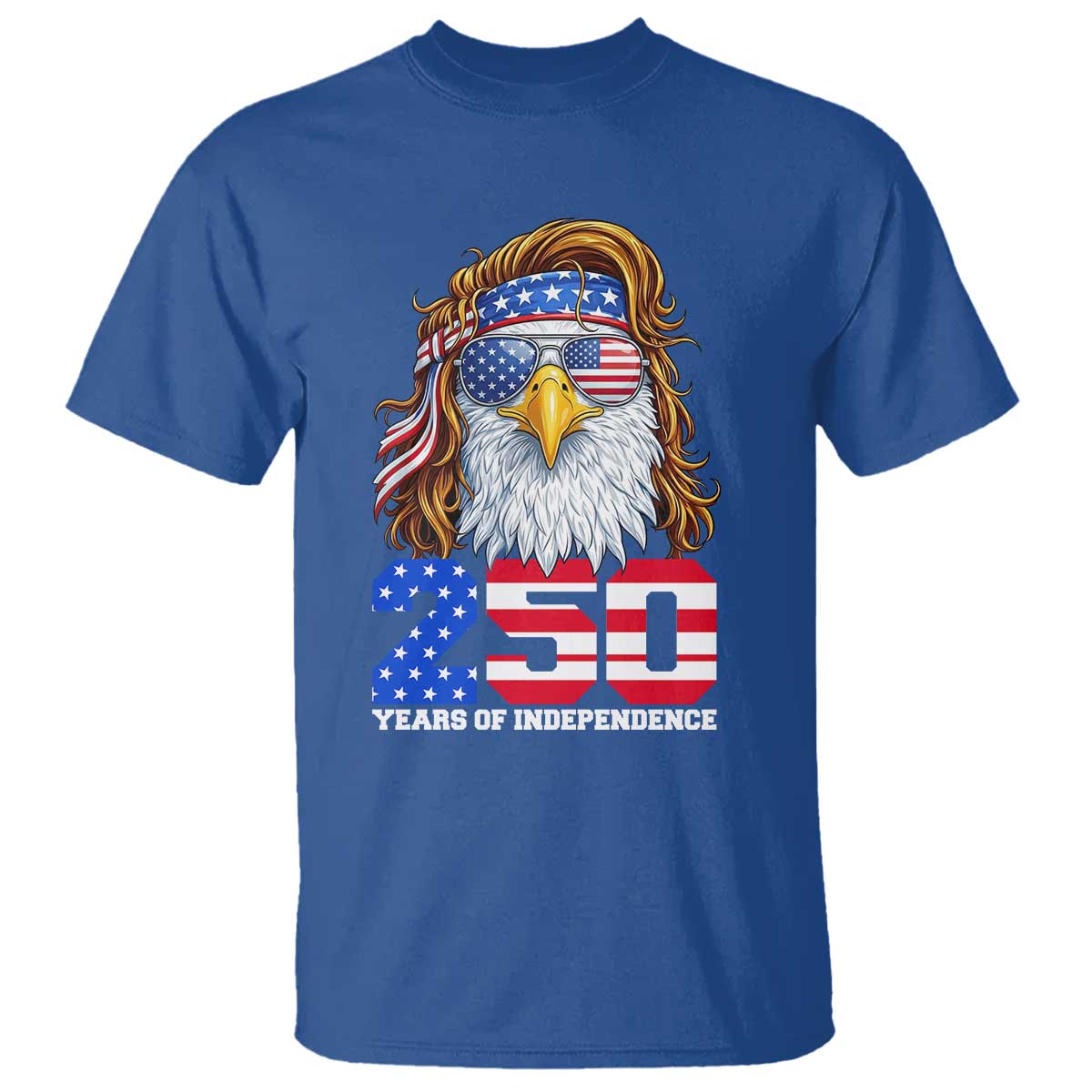 250 Years of Independece Patriotic Eagle T Shirt 1776 2026 USA Flag 4th of July Semiquincentennial - Wonder Print Shop