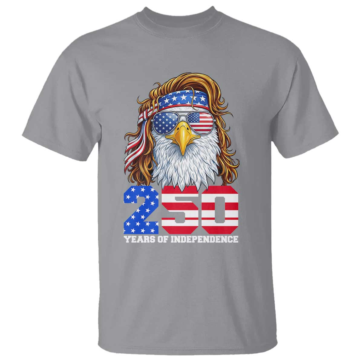 250 Years of Independece Patriotic Eagle T Shirt 1776 2026 USA Flag 4th of July Semiquincentennial - Wonder Print Shop