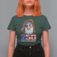 250 Years of Independece Patriotic Eagle T Shirt For Women 1776 2026 USA Flag 4th of July Semiquincentennial - Wonder Print Shop
