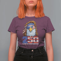250 Years of Independece Patriotic Eagle T Shirt For Women 1776 2026 USA Flag 4th of July Semiquincentennial - Wonder Print Shop